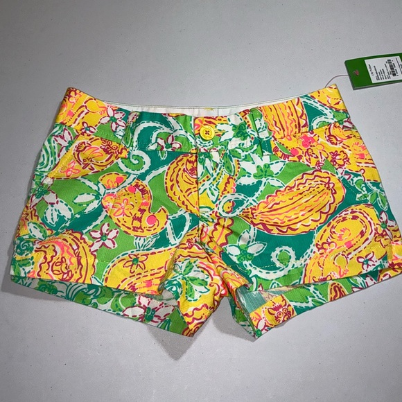 Lilly Pulitzer NWT 🦄 Walsh Shorts Pop Goes the Lemur Size 00 - Picture 10 of 12